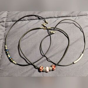 🔥🔥Bundle Alert 3 necklaces with interchangeable "Pandora style" glass beads